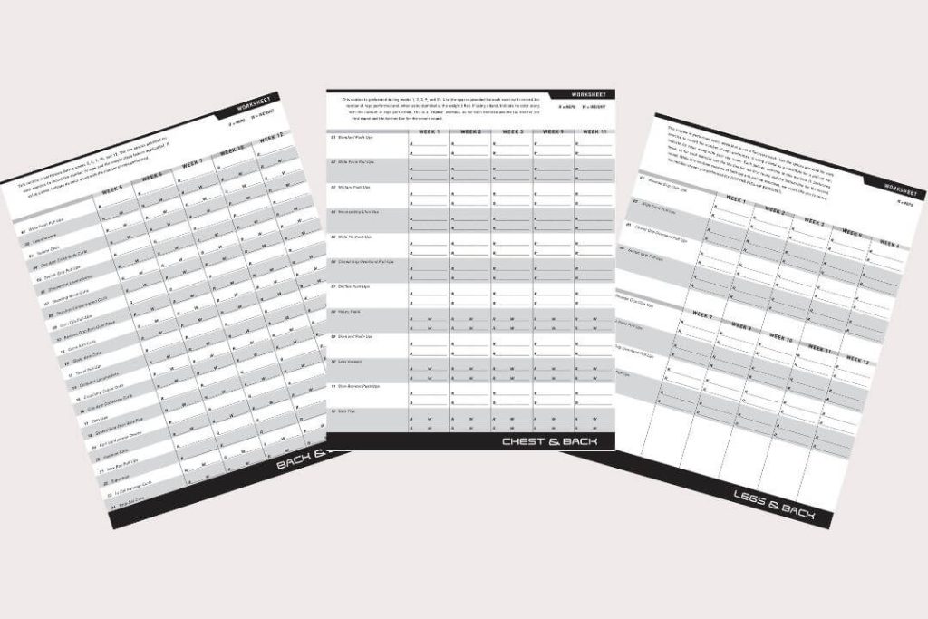 P90X workout sheets free and printable! JustFit