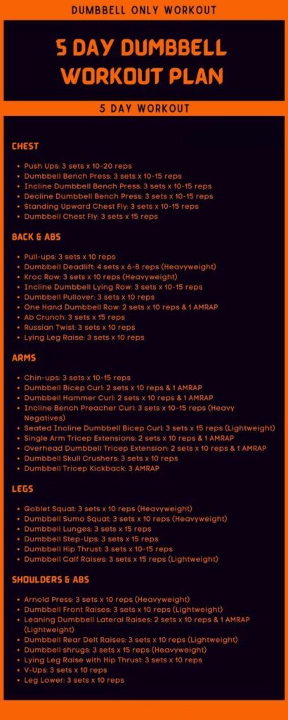 Dumbbell workout plan PDF