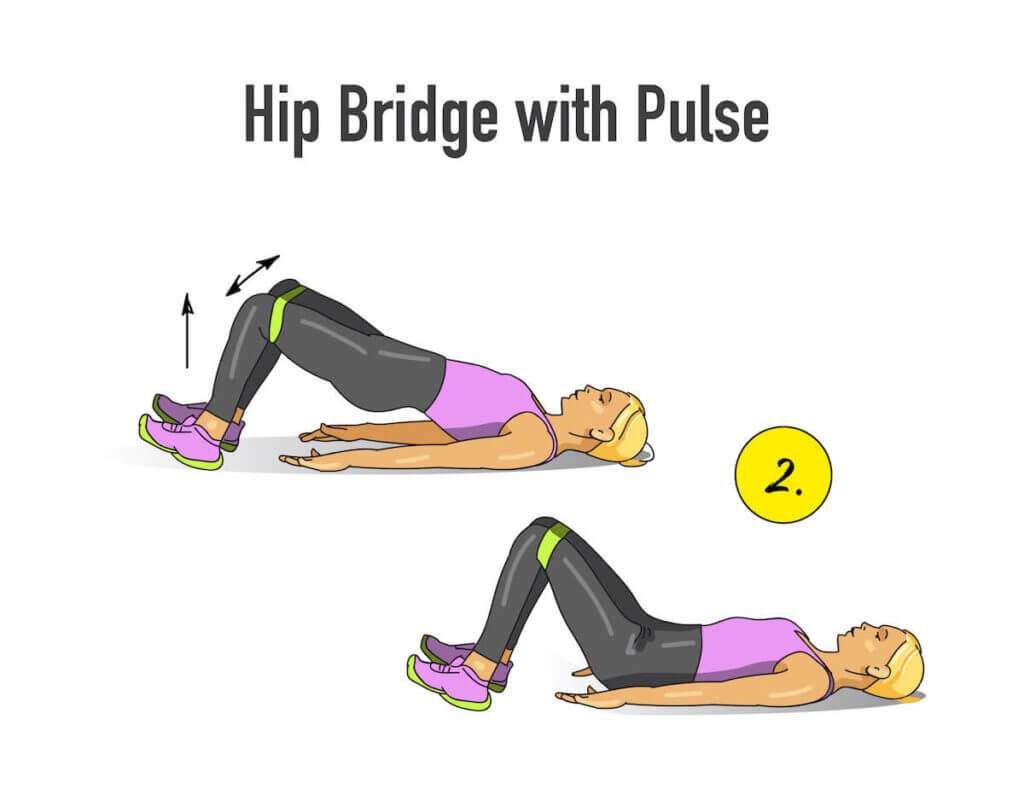 Glute bridge with resistance band