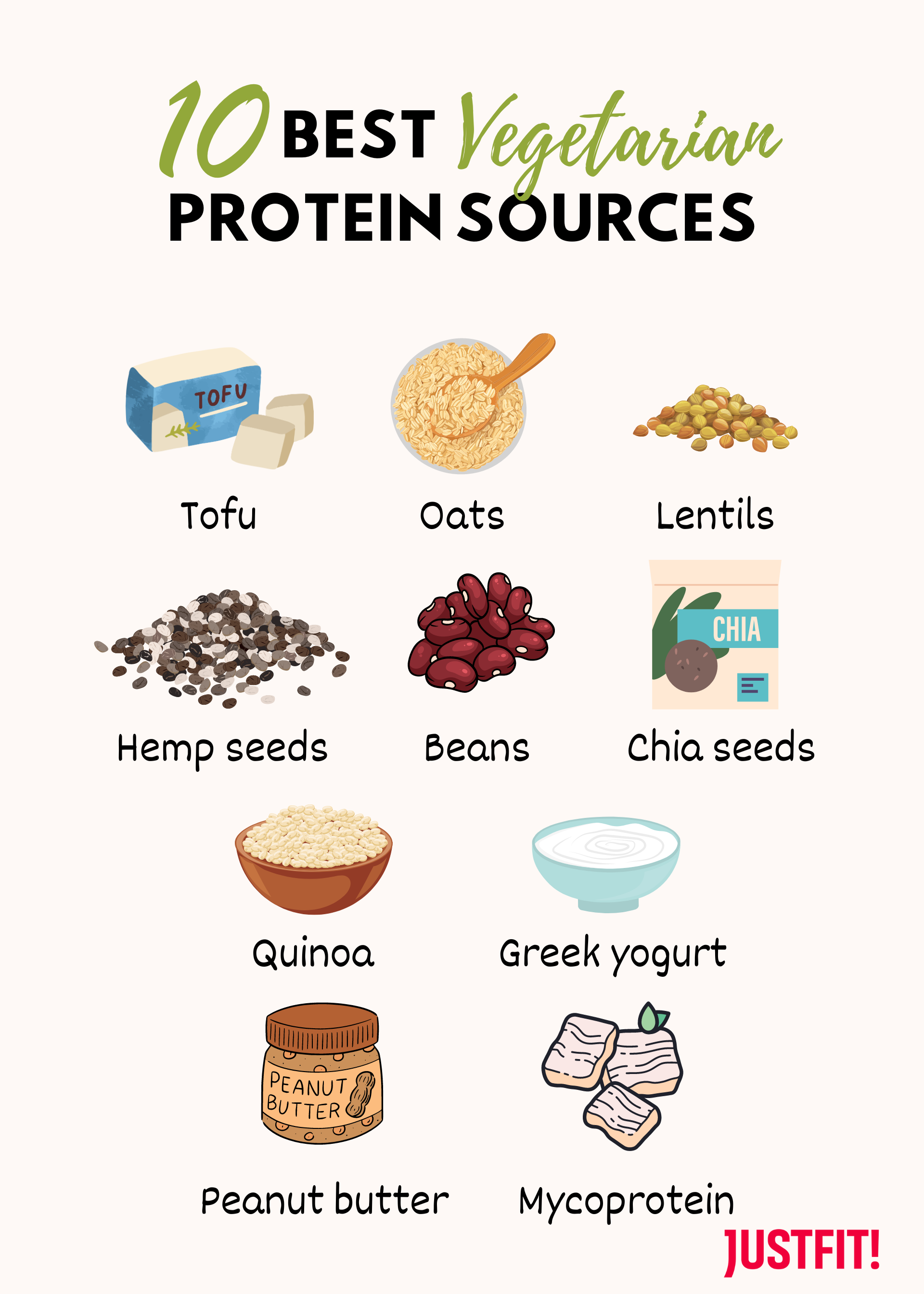 A Guide To The 10 Best Vegetarian Protein Sources - JustFit