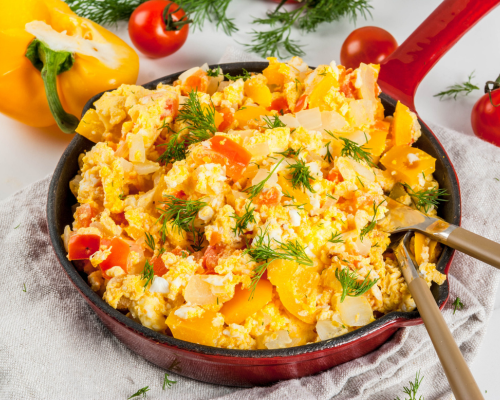 egg and veggie scramble