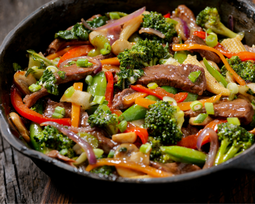 beef and vegetable stir-fry