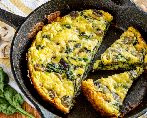 spinach and mushroom frittata
low carb
