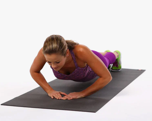 diamond push up
yoga mat workout