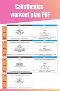 The Ultimate Calisthenics Workout Plan - PDF Version Available!