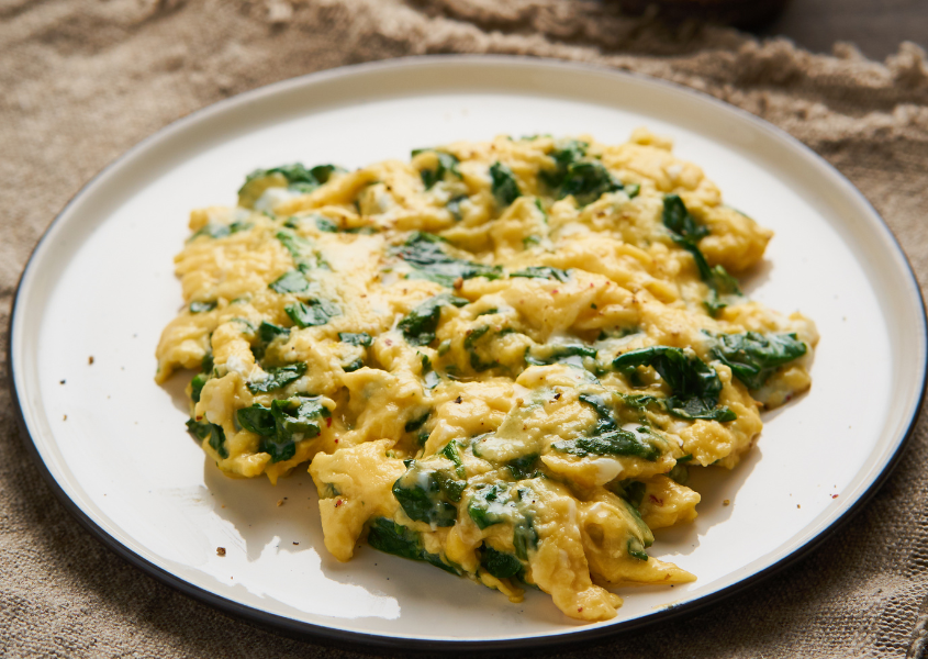 spinach feta scramble
low carb diet meal