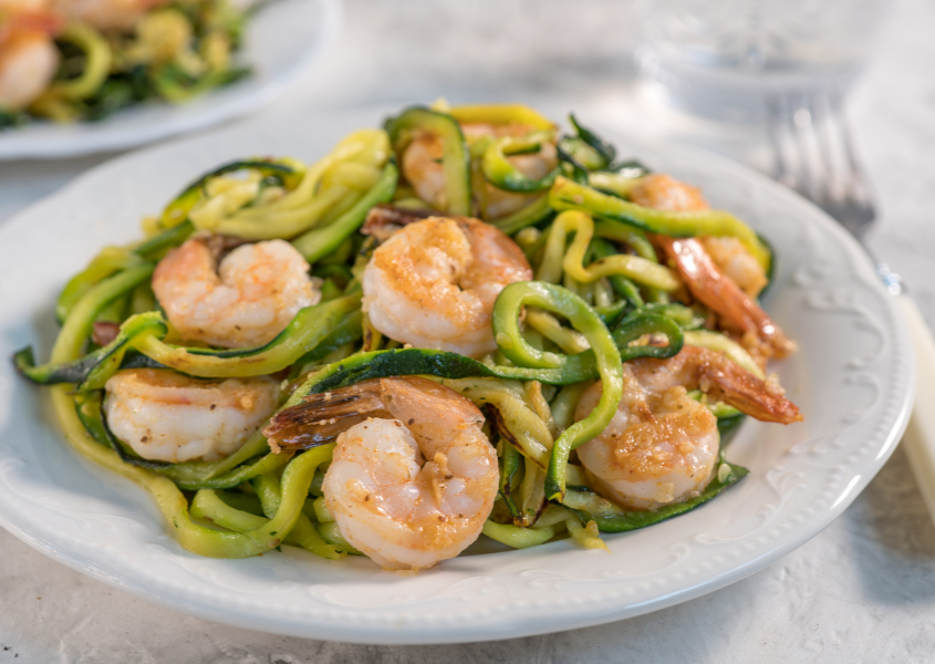 shrimp scampi with zoodles