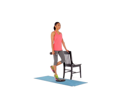 single leg heel raises with weights