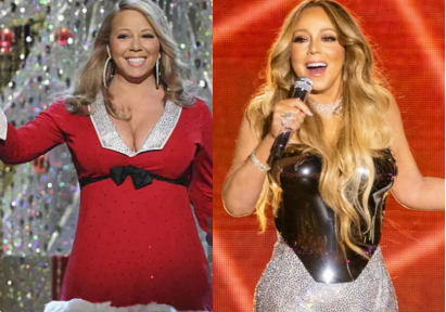 Side by side comparison of mariah carey.