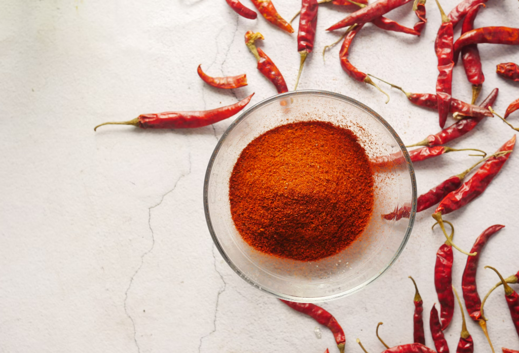 Chilli powder, a spice to add to your food to add spice level.